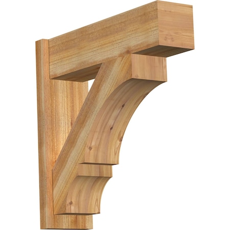 Ekena Millwork Balboa Block Rough Sawn Outlooker, Western Red Cedar, 8"W x 28"D x 28"H OUT08X28X28BOA05RWR